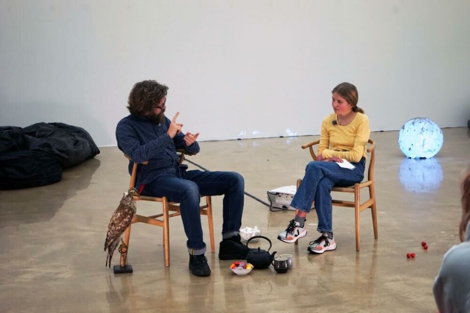 Einar Duenge Bøhn intervjues av Cleo Højholdt. Foto: Pelle Brage