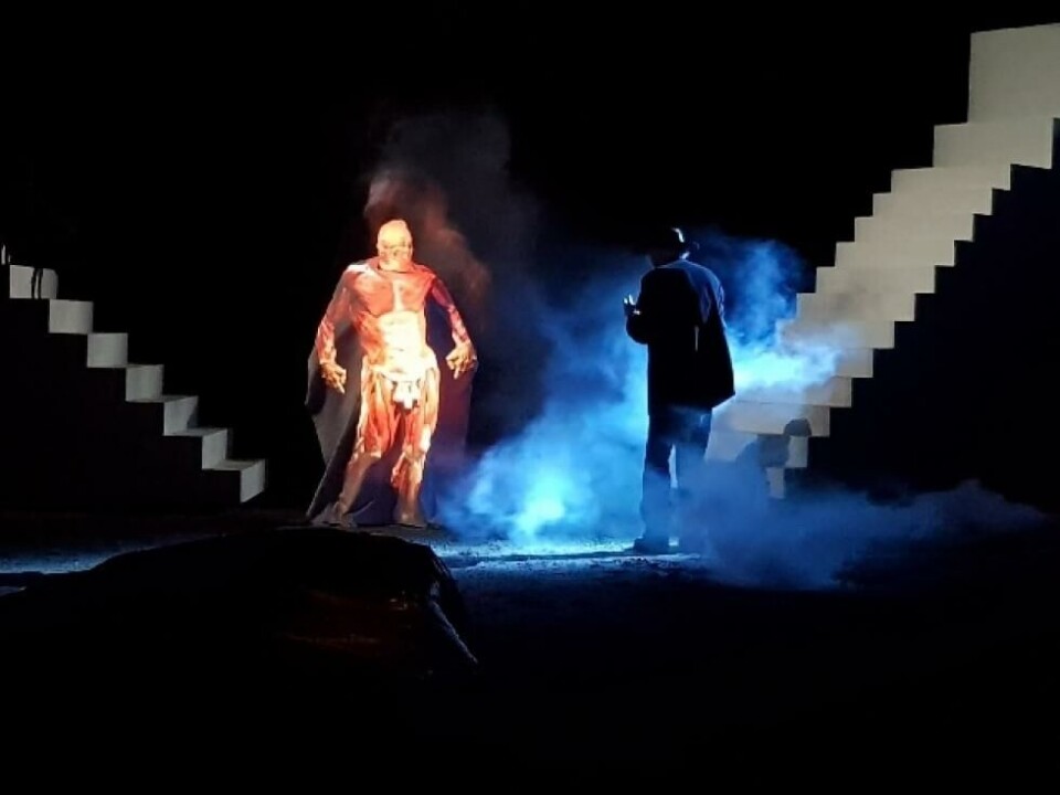 Fra utendørsforestillingen Skipet vol. 5 Short cuts, av og med De Utvalgte, september Nesodden 2018. Foto: De Utvalgte