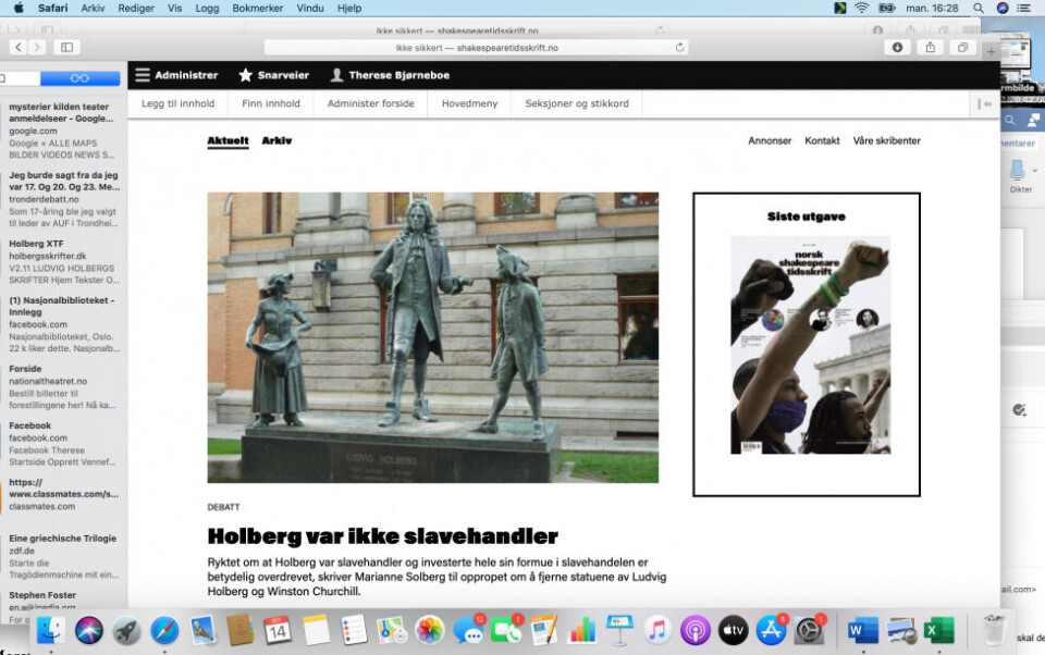 Innlegg av Marianne Solberg, shakespearetidsskrift.no, 15.06.2020