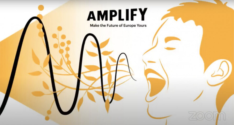 Plakat for kommunikasjonsprosjektet «Amplify Europe».