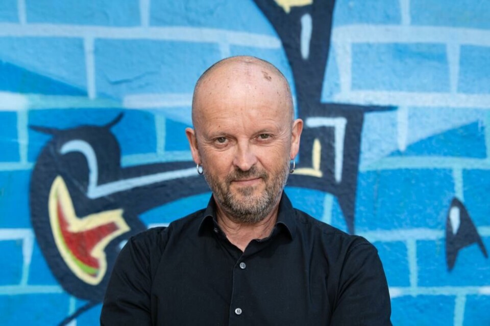 Teatersjef Sven Åge. Birkeland, ved BIT Teatergarasjen. Foto: Thor Brødreskift