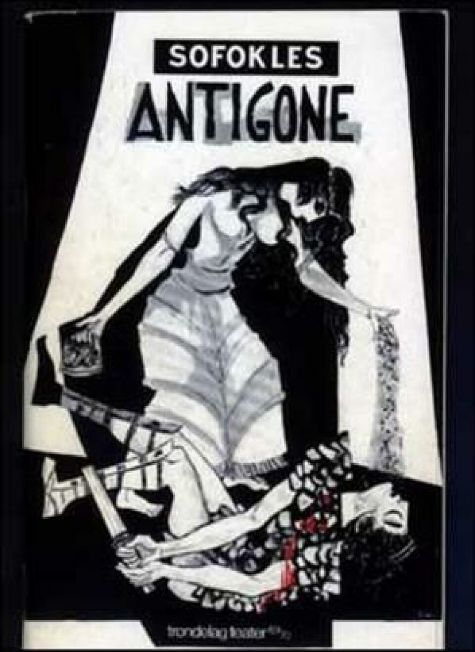 Antigone-plakat av Sigurd Winge. 1968