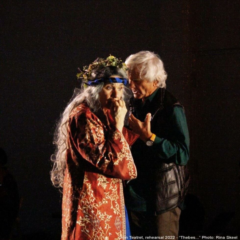 Fra prøvene på Odin Teatrets siste, felles forestilling, skuespiller Roberta Carreri og regissør Eugenio Barba. Foto: Rina Skeel