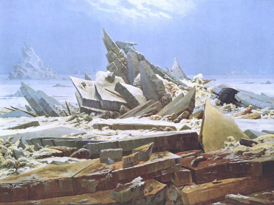 Das Eismeer (1823-24) av Caspar David Friedrich.