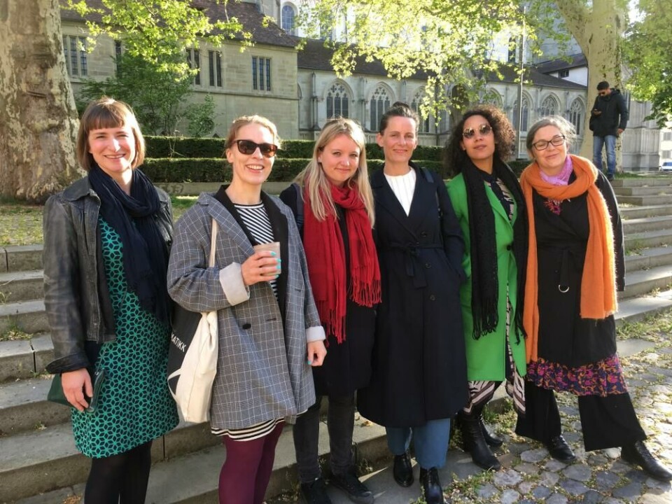 Nelly Winterhalder, Mari Hesjedal, Kathrine Nedrejord, Monika Isakstuen, Camara Joof og Mari Moen. Foto: Pernille Skaansar