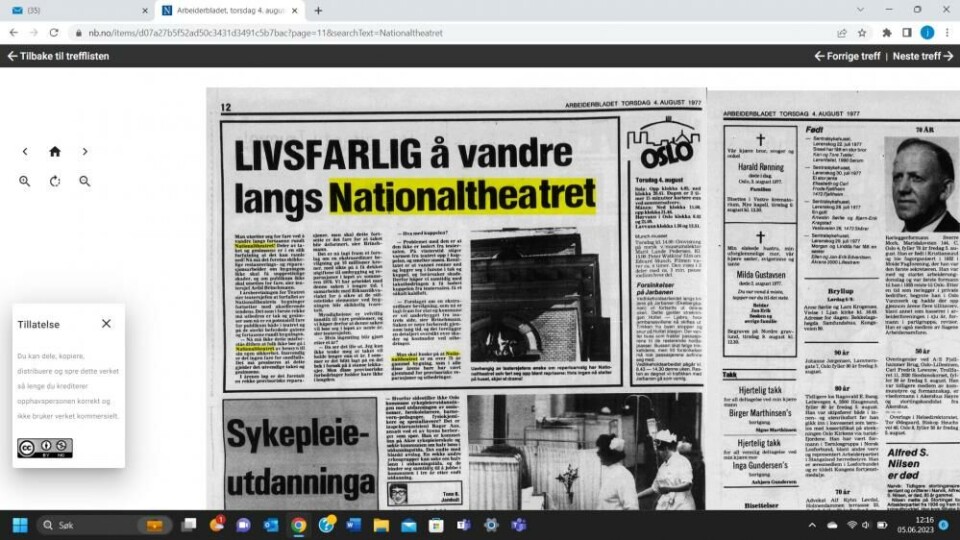 Faksimile fra Arbeiderbladet.