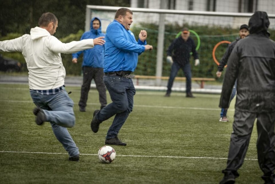 Politisk fotballkamp. Foto: David Zadig