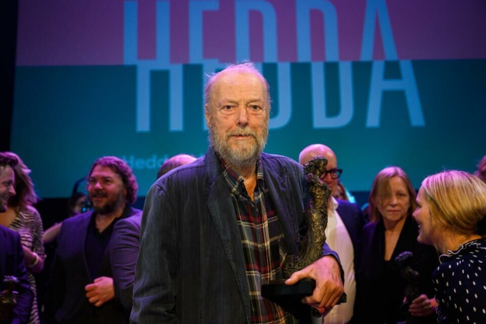 Stein Winge under Heddapristildelingene, Det Norske Teatret, 16. juni. Foto: Skjalg Vold