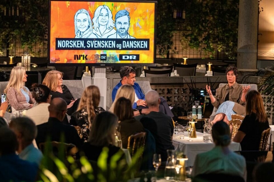 Fra venstre Hilde Sandvik, Åse Linderborg, Hassan Preisler og Mia Habib. Foto: Ole Martin Wold/Olavsfest