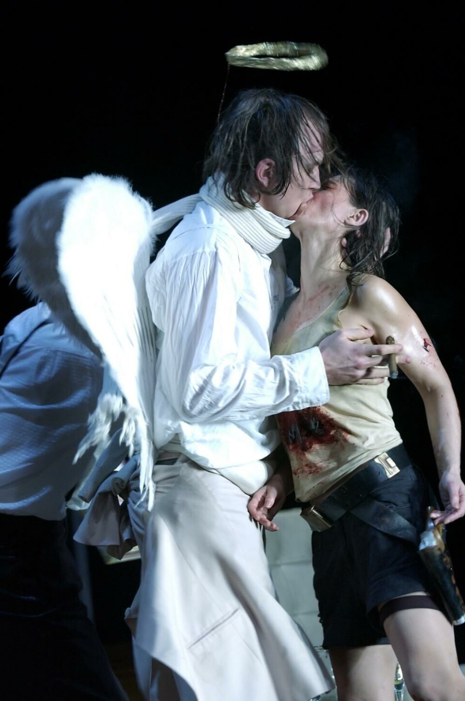 Lars Eidinger og Anen Tismer i Nora, regi Thomas Ostermeier, Schaubühne, Berlin/ Ibsenfestivalen 2003. Foto Schaubühne