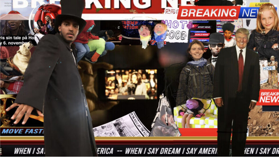 Poster til «When I say dream, I say America» av Io Sivertsen, Christa Barlinn Korvald og Tani Dibasey. Vega Scene 2024.