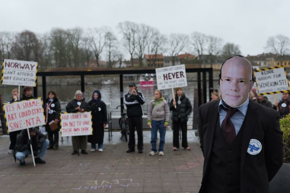 Fra demonstrasjonen lørdag. Foto: NTA