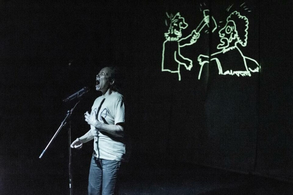 Anitta Suikkari i «Olbmot/Folk», regi: Jon Tombre. Beaivváš 2020. Foto: Aslak Mikal Mienna