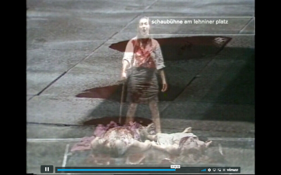 Edith Clever som Klytaimnestra. Del I, Agamemnon. Skjermbilde