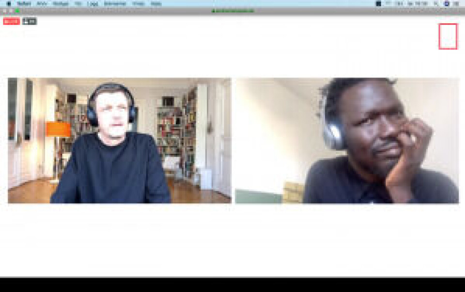 Thomas Oberender and curator Ibou Coulibaly Diop talking about the topic “System Check – The Crisis isn’t all Corona”.