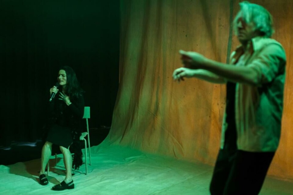 Maja S.K. Ratkje og Terje Tjøme Mossige i Corona Sessions. Dansens Hus. Foto: tale Hendnes