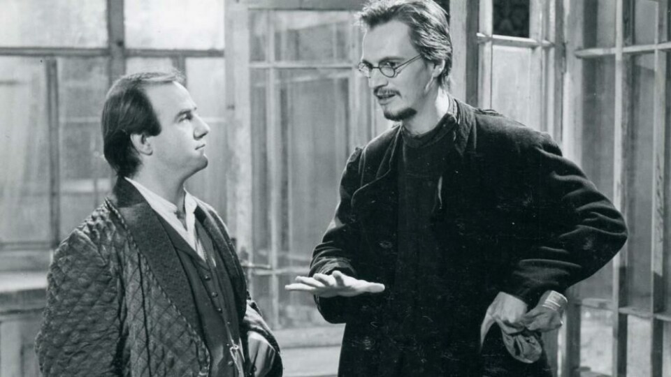 Udo Samel och Stephan Bissmeier i «Schuld und Sühne» (Filmversionen), regi: Andrzej Wajda 1988.
