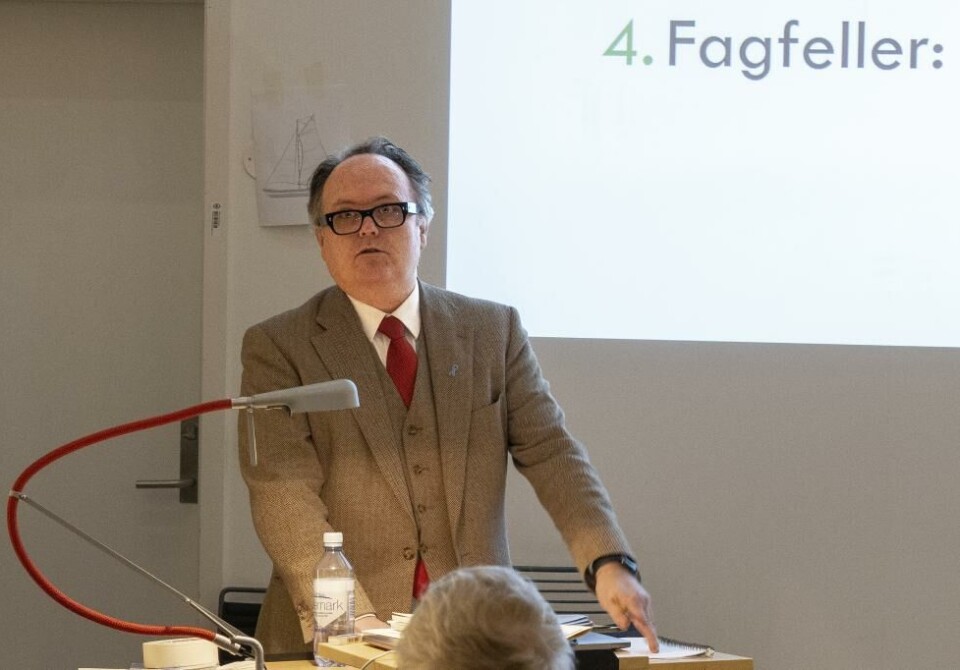 Finn Iunker disputerer på KHiO, januar 2020. Foto: Chris Erichsen