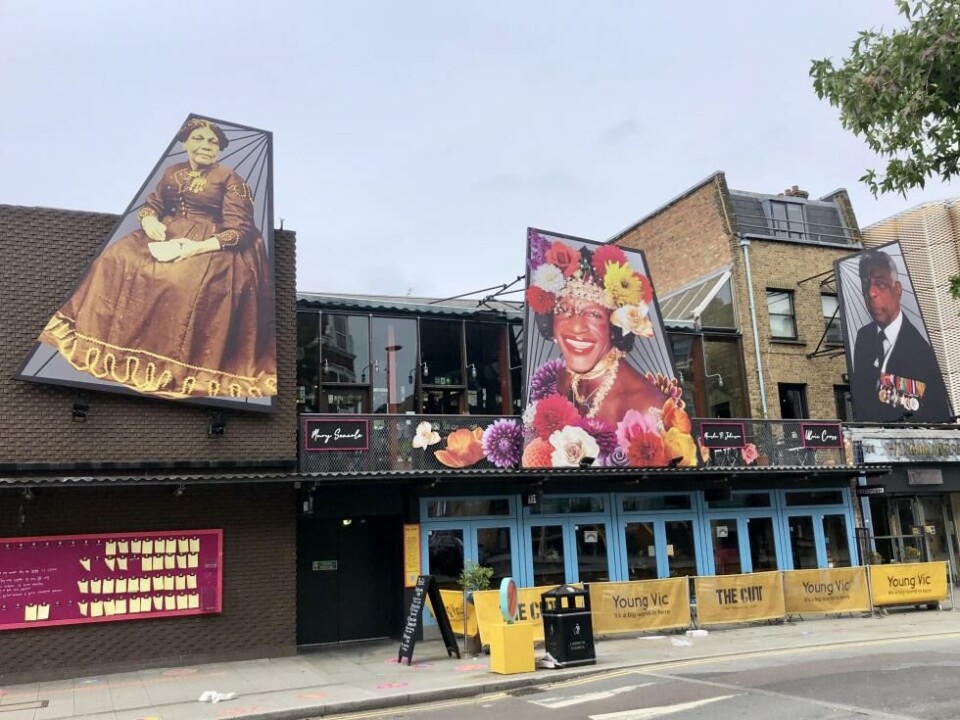 Mary Seacoles, Marsha P. Johnson og Ulrich Cross, i installasjonen «The Unforgotten», av kunstnerne Sadeysa Greenaway-Bailey og Anna Fleischles, Young Vic, 2020.