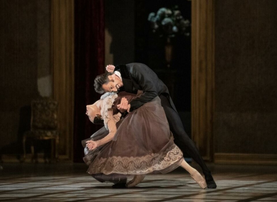 Yolanda Correa og Phillip Currell i «Onegin», Nasjonalballetten. Foto: Erik Berg
