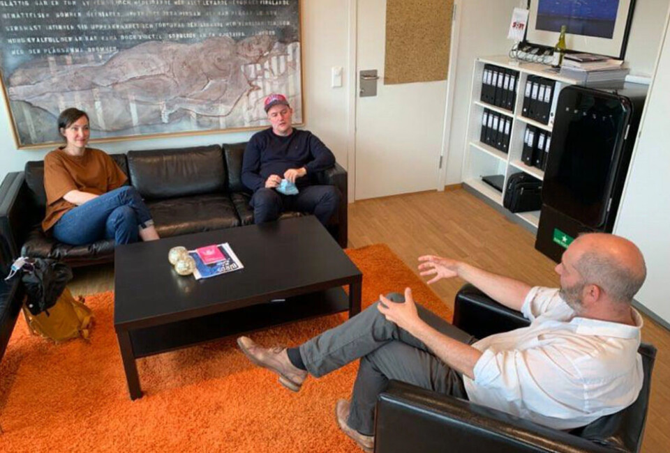 Ida Müller, vegard Vinge og Erik Ulfsby, på Det Norske Teatret. Foto: Det Norske Teatret