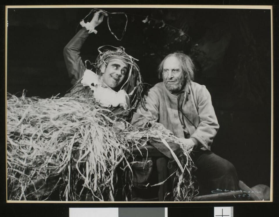 Per Aabel (Touchstone) og Tryggve Larssen (Gamle Adam), 1953. Foto: Sturlason
