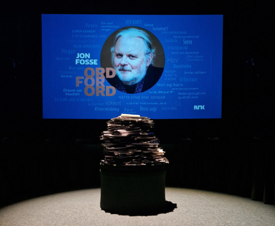 Fosse ord for ord, Logen, Det Vestnorske Teatret, Bergen, med direkteoverføring på NRK. Foto: Grethe Melby