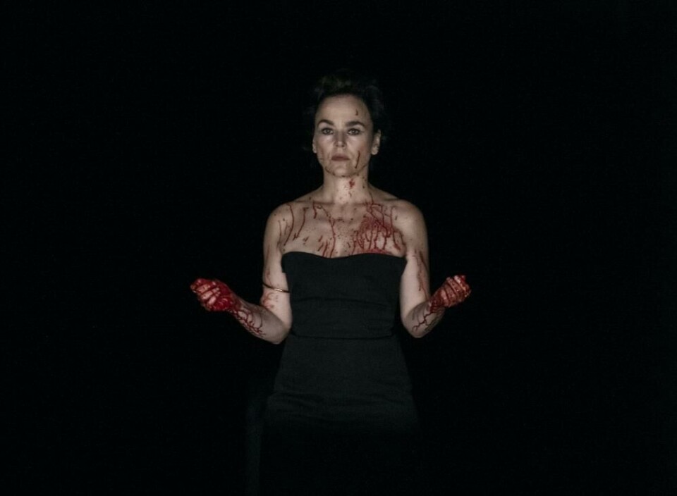 Gjertrud Jynge i Oresteia. Foto: Erik Berg