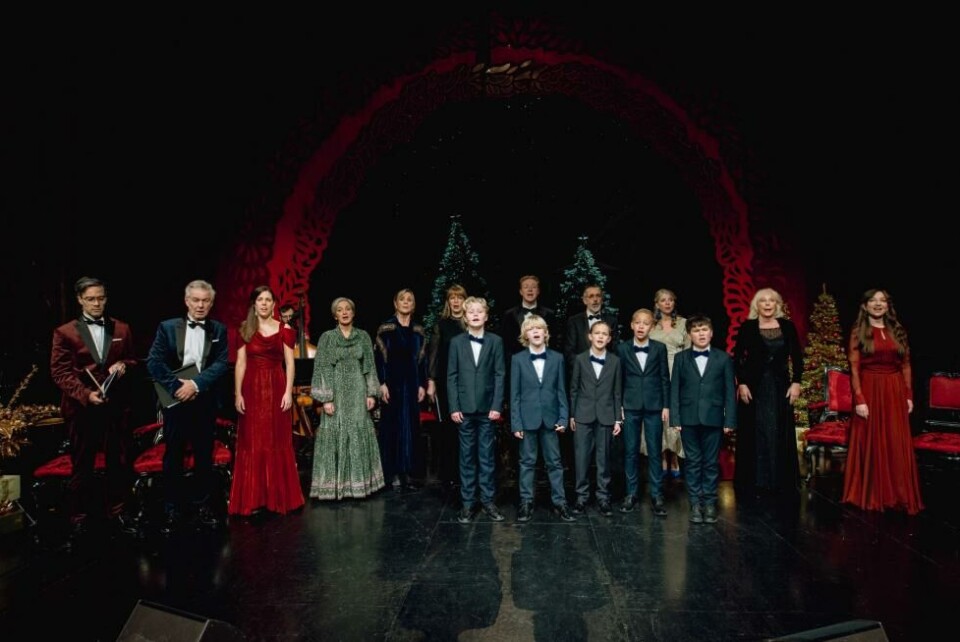 Ensemblet i Julekonsert, Nationaltheatret 2023. Foto: Erika Hebbert