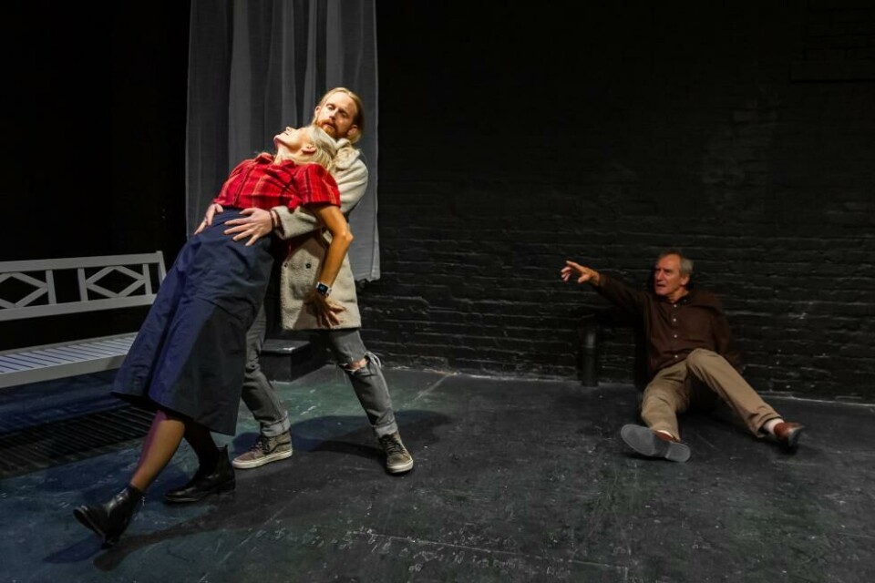 Sissel Bakken, Robert Sheire and Stas Wronka in «Strong Wind», directed by: Robert McNamara. Scena Theatre, Washington DC 2023. Photo: Jae Yi