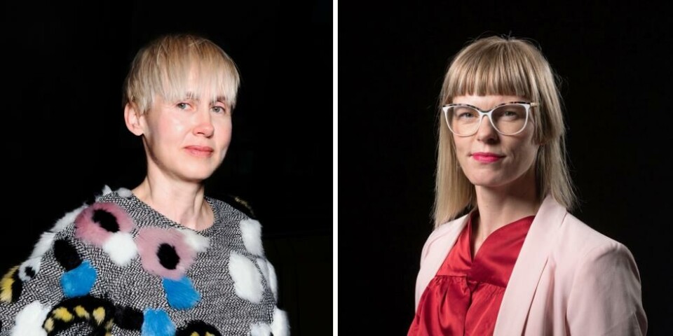 Ny teatersjef Bettina Kogler (t.v.), og administrativ leder Tine Ride. Foto: Elsa OKsazaki og Thor Brødreskift