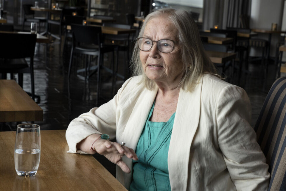 Cecilia Ölvezcky, i samtale på Kafe Løve på hennes mangeårige arbeidplass på Det Norske Teatret. Foto: Leif Gabrielsen