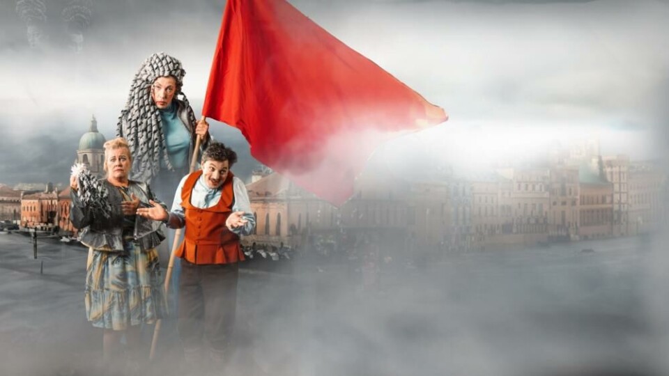 Promo-bilde for Den politiske kandestøper. Fra venstre: Monica Hjelle, Hlén Vikstvedt og Hadle Reisæter