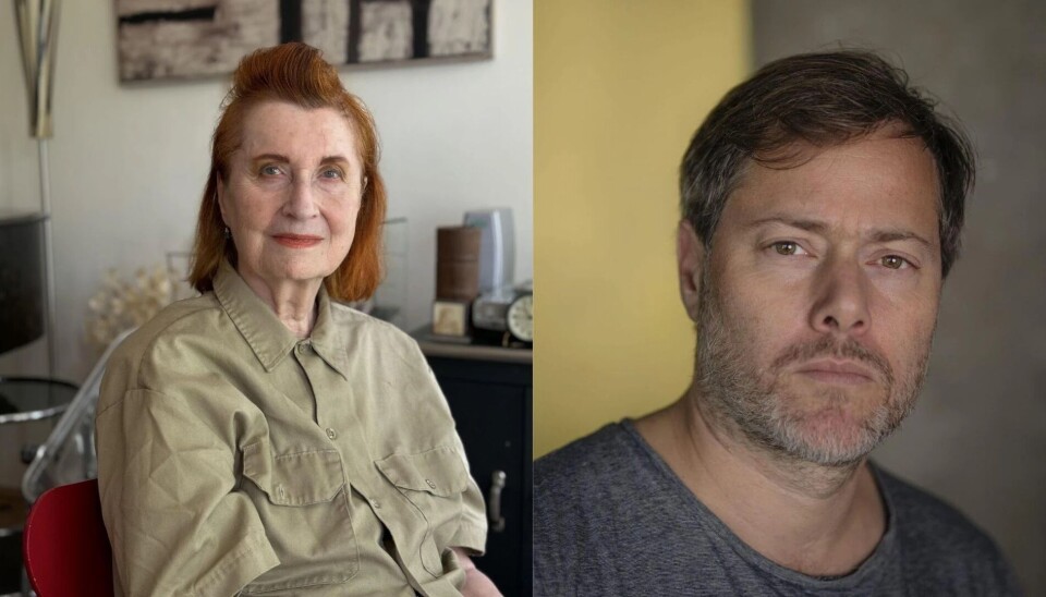 Elfriede Jelinek (left) and Milo Rau