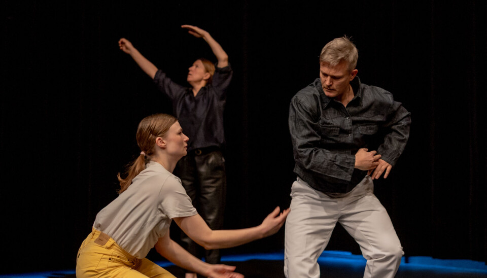 Ingrid Haakstad, Gry Kipperberg og Geir hytten i Dancing. Dansens Hus 2025