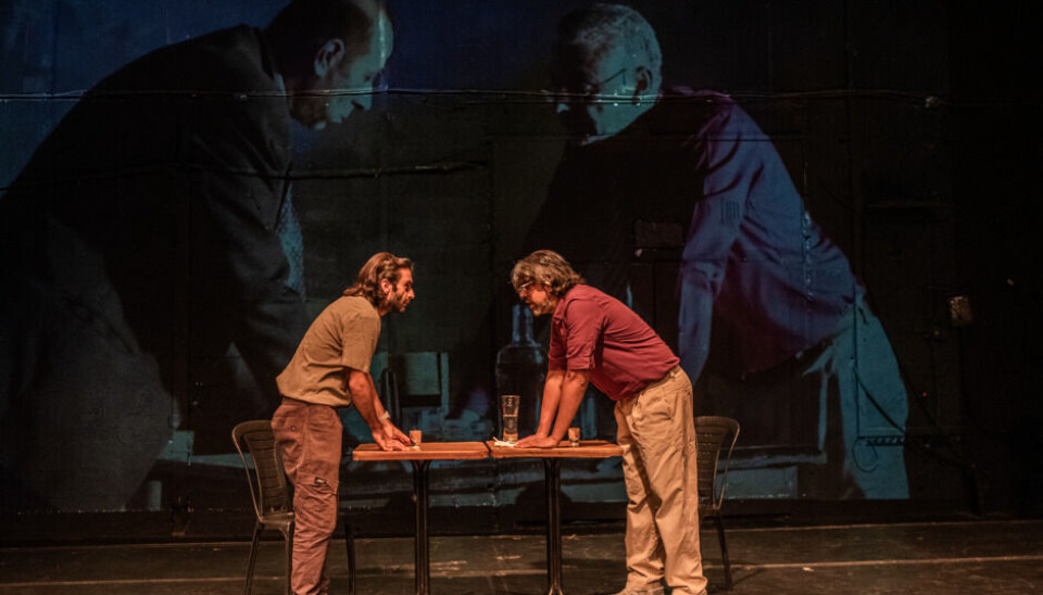 Bakerst på lerretet fra venstre: Hossam Al Madhoun og Jamal AlRuzzi. Foran Shahir Kabha og Rami Salman i The Last Play in Gaza